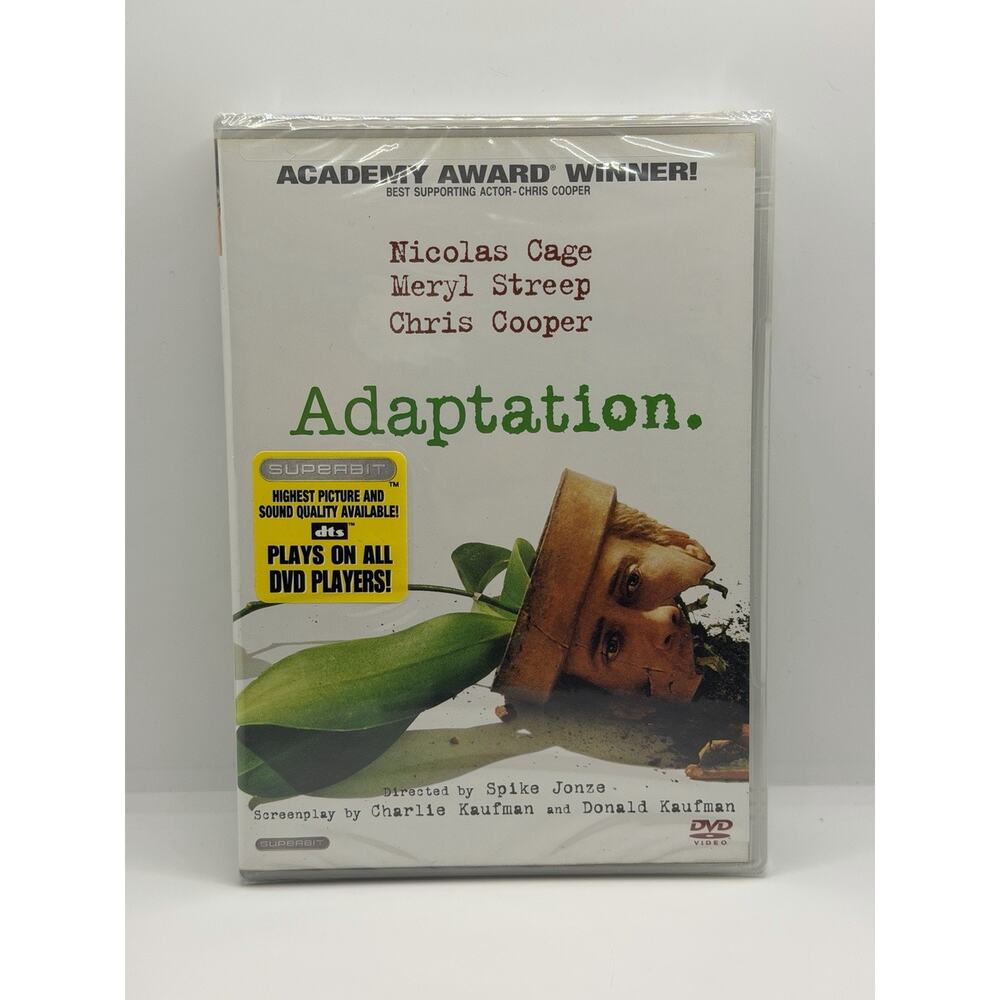 Adaptation (DVD, 2002) (Nicolas Cage, Meryl Streep, Chris Cooper) New, Sealed